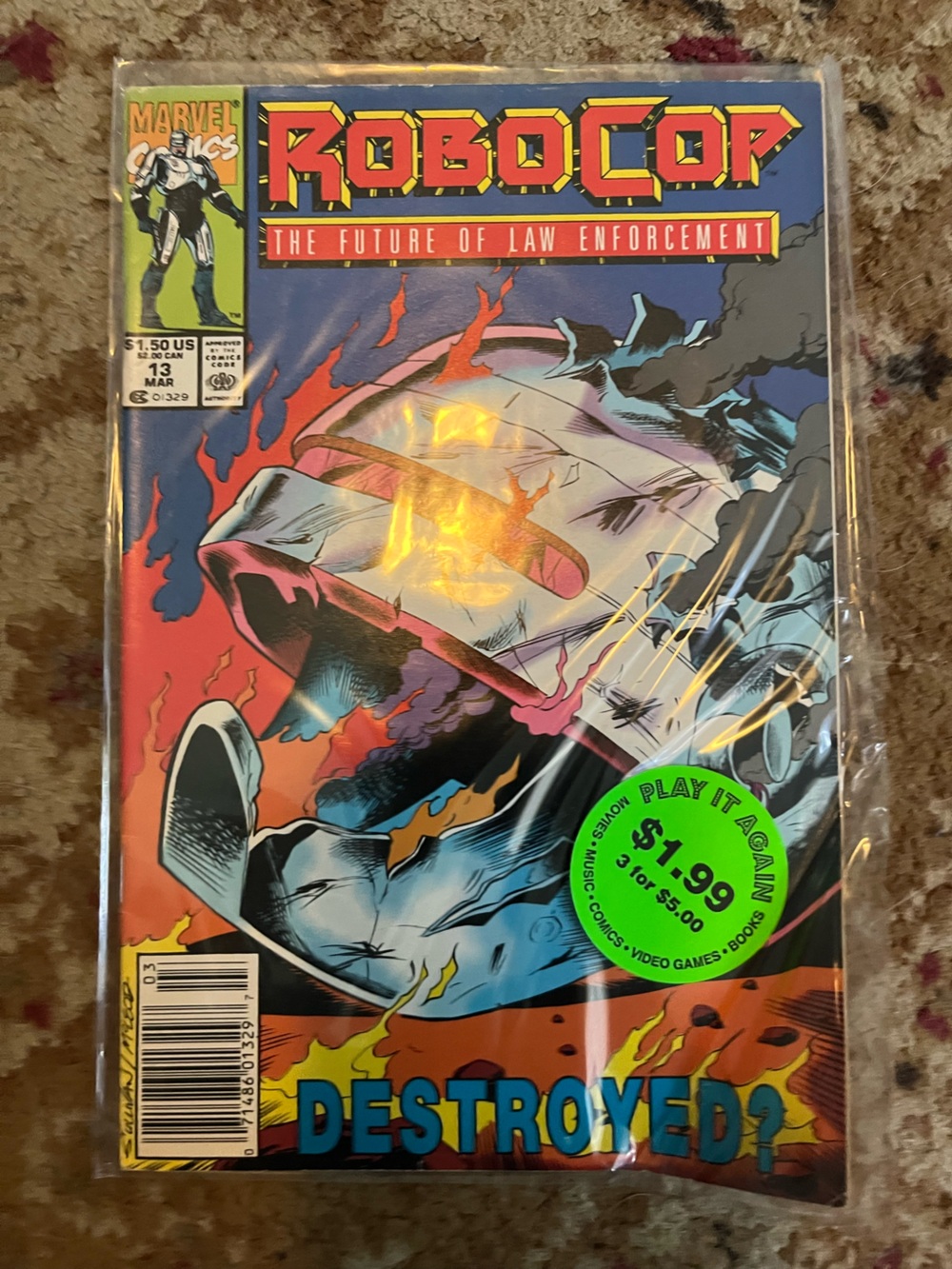 RoboCop #13 (Marvel Comics, March 1991) - Vintage Comic Book